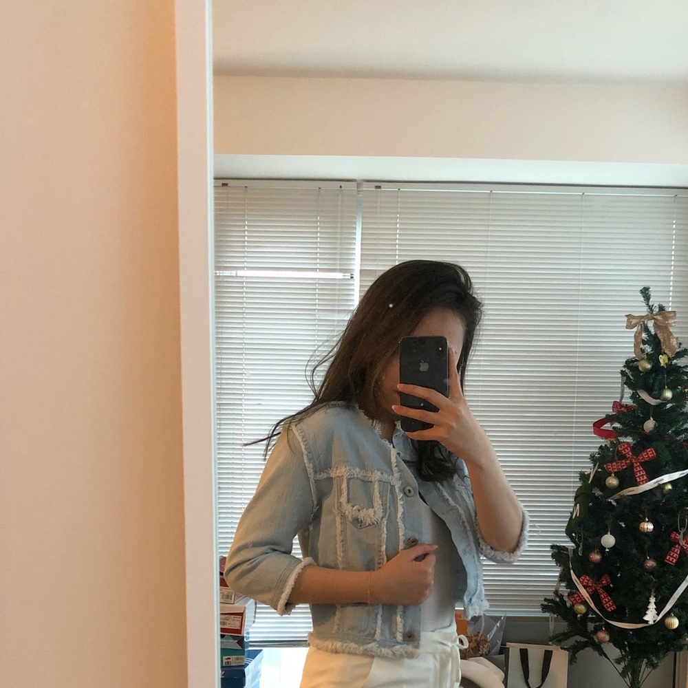 Washed denim jacket